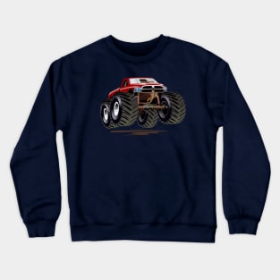 Cartoon Monster Truck Crewneck Sweatshirt